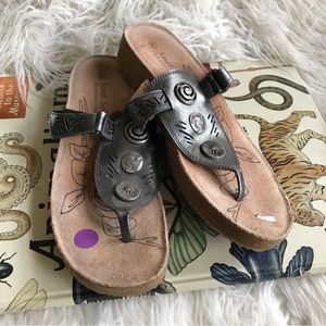 Josef‎ Seibel Silver Tone Sandals